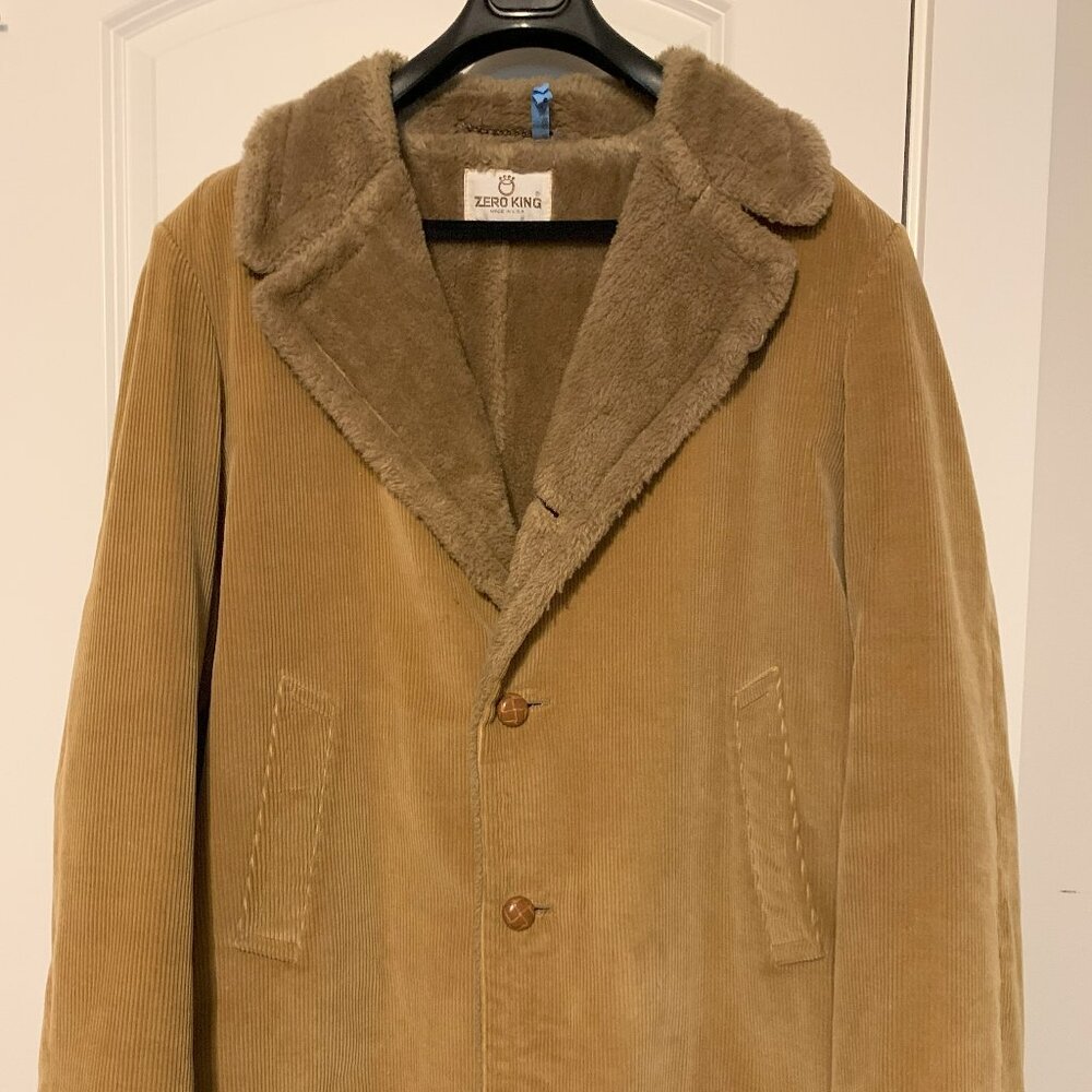 Men's Zero King Big & Tall tan/brown corduroy coat size 50L